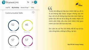 Đạt PTE 45 trong 1 tháng