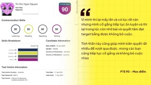 học viên đạt pte 90
