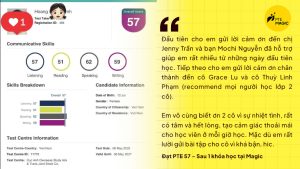 Đạt PTE 57 trong thời gian ngắn