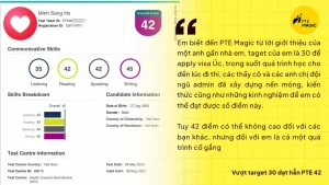 Đạt PTE 42 Nộp Visa 462 Úc