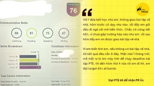 Đạt PTE 65 trong 1 tháng nhận PR Úc