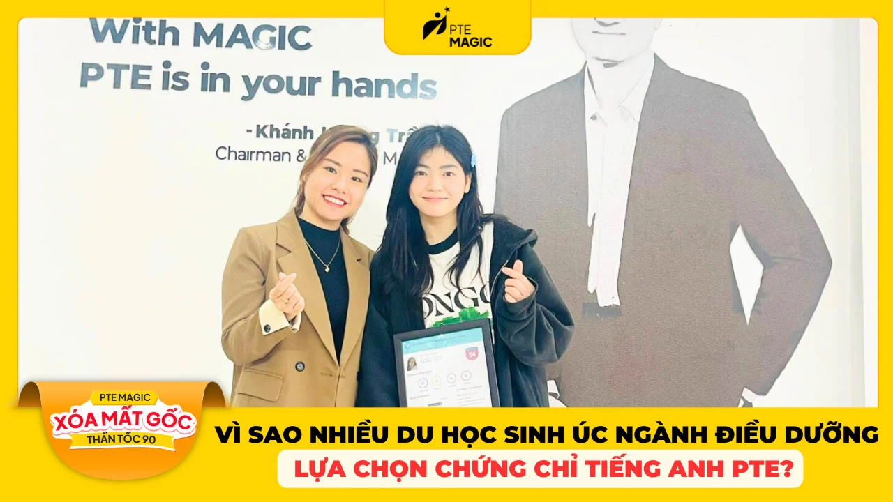 du hoc sinh nganh dieu duong uc chon chung chi tieng anh pte