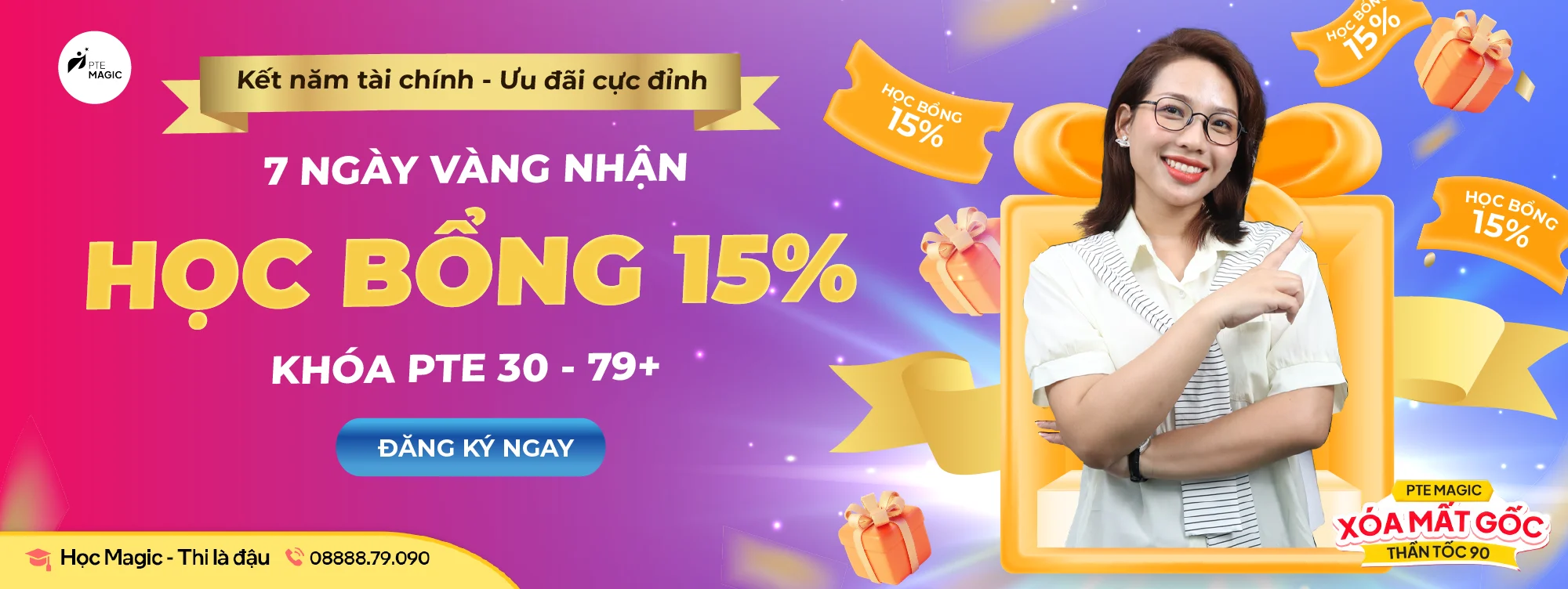 Học bổng 15% học phí PTE
