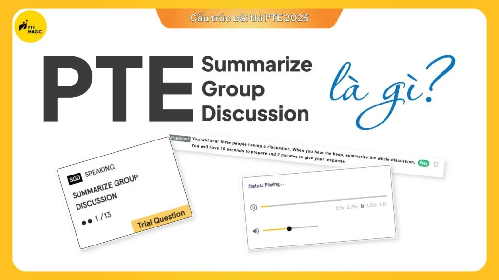 Dạng bài thi Summarize Group Discussion trong bài thi PTE là gì?