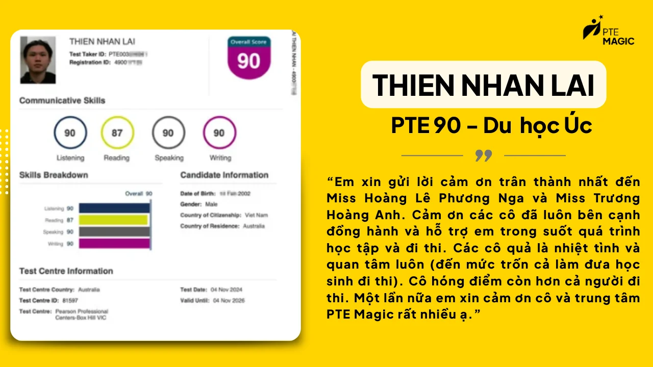 danh gia cua hoc vien da luyen thi tieng anh tai pte magic