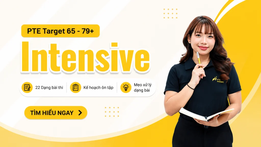 Khóa học PTE Target 65-79 intensive