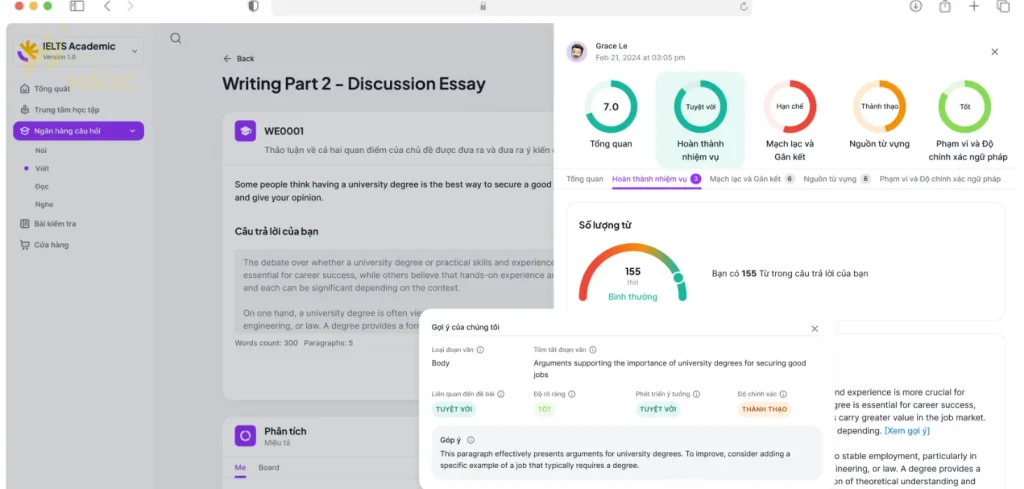 luyện PTE với Lume Test