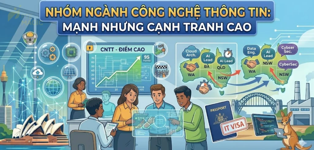 Ngành IT cạnh tranh cao khi định cư úc