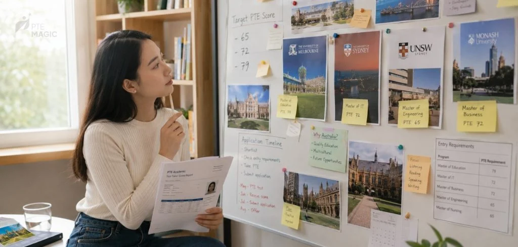 Giúp bạn biết được điểm thi cần đạt để vào trường du học
