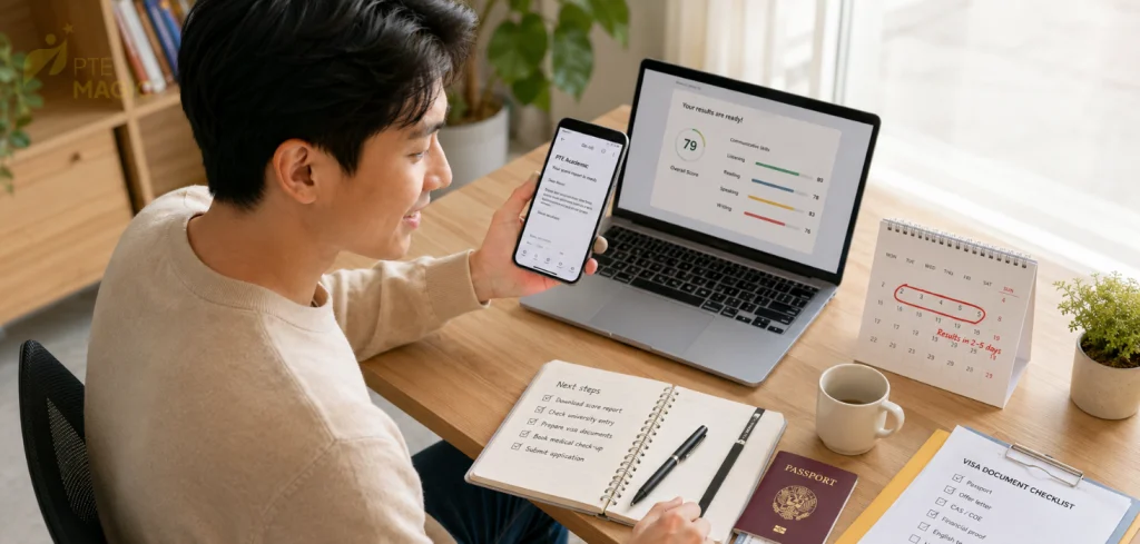 Thời gian nhận điểm PTE là bao lâu